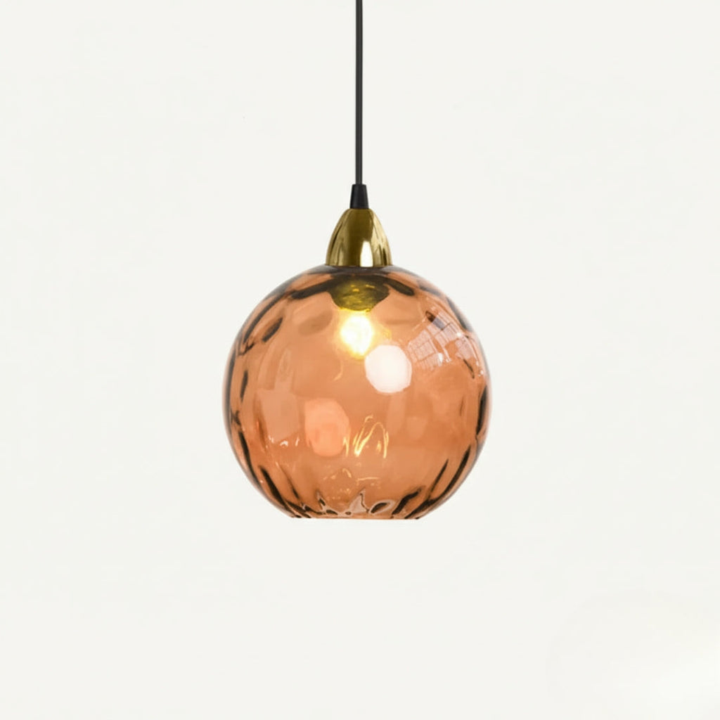 Kronleuchter modern Kugel aus Glas Frostoptik