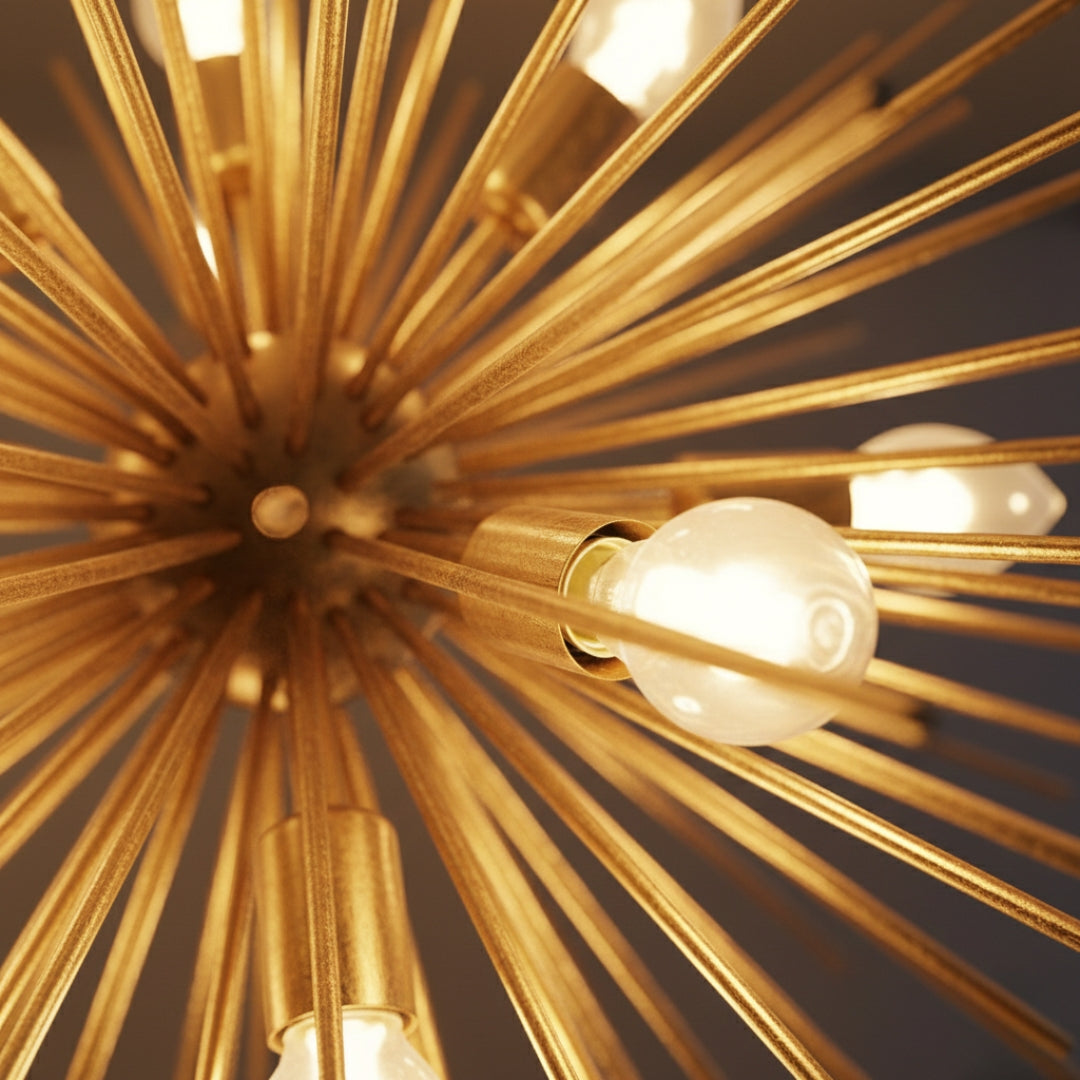 Kronleuchter modern aus Aluminium Golden Prosperity