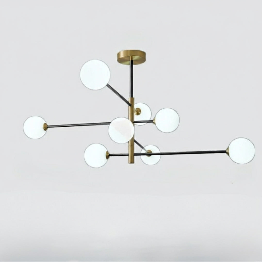 Kronleuchter skandinavisch modern aus Glas und Messing – raffinierte Eleganz