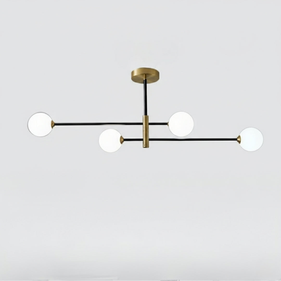 Kronleuchter skandinavisch modern aus Glas und Messing – raffinierte Eleganz