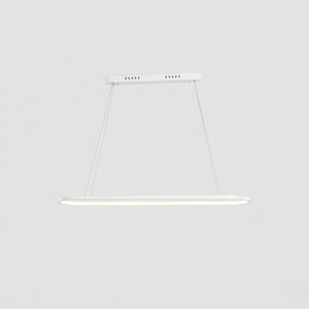 Kronleuchter hängend LED aus Aluminium im Design abgerundet