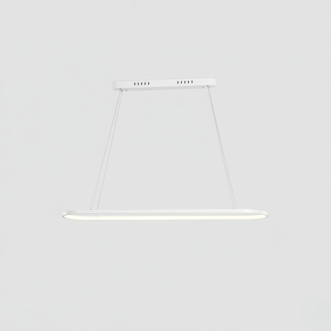 Kronleuchter hängend LED aus Aluminium im Design abgerundet
