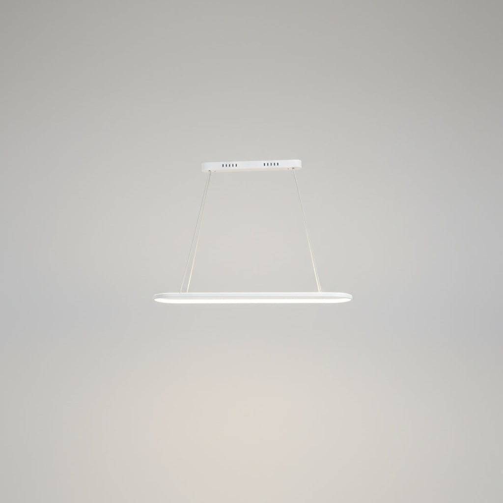 Kronleuchter hängend LED aus Aluminium im Design abgerundet