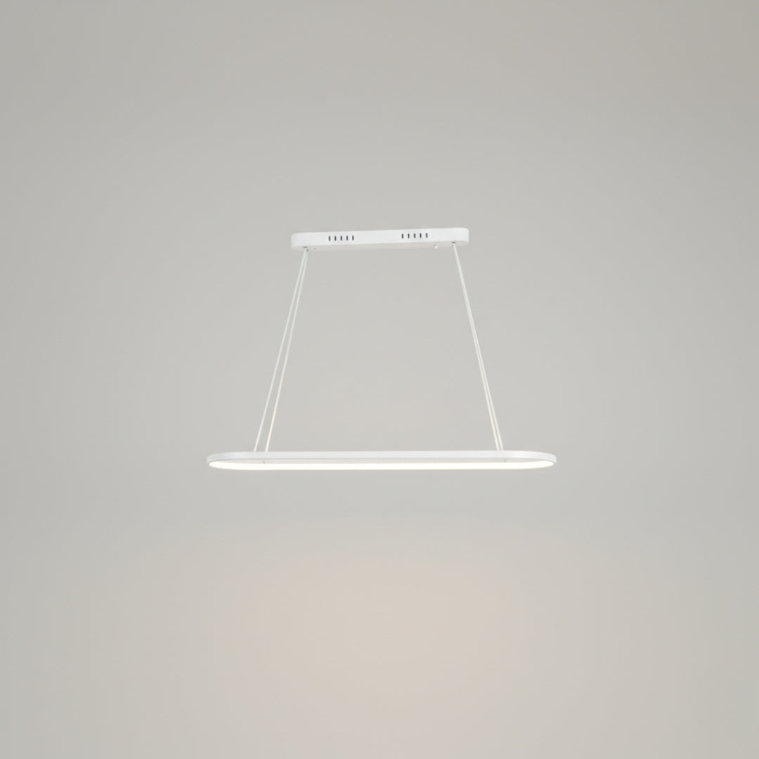 Kronleuchter hängend LED aus Aluminium im Design abgerundet
