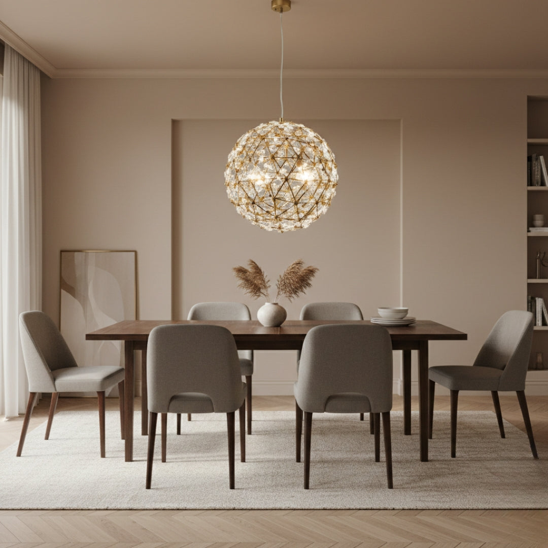 Kronleuchter Pendelleuchte LED Loft aus Edelstahl Spark Ball