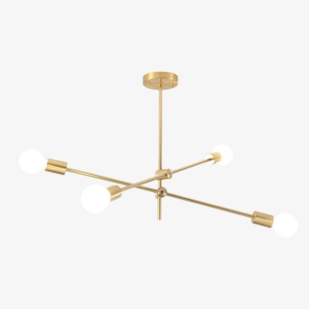 Kronleuchter LED Goldene Röhren – Design Loft Elegant