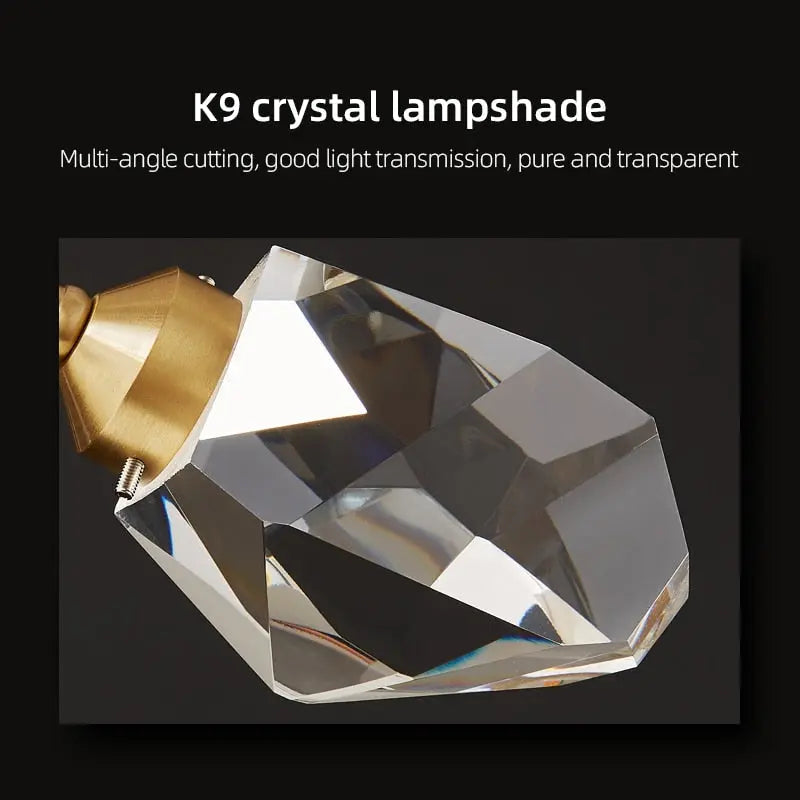 Kronleuchter Gold aus Glas und Kristallen
