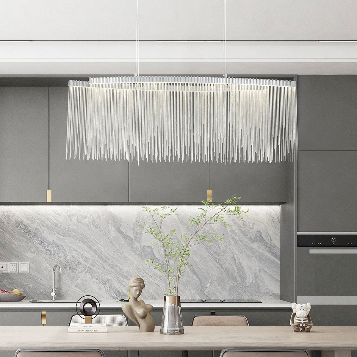 Kronleuchter Linear Metall Esszimmer