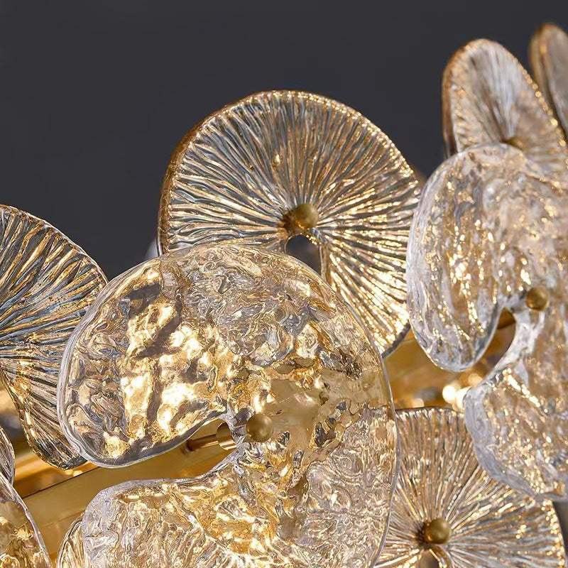 Kronleuchter Glas Gold Kugeln Wohnzimmer