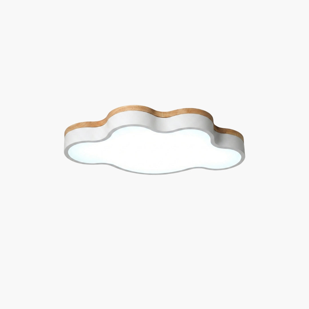 Deckenleuchte LED Holz Wolkenform Design