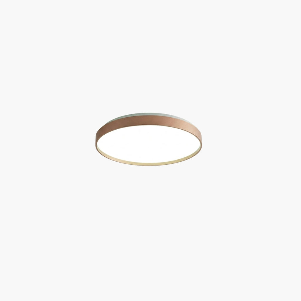 Plafonnier LED circulaire en métal design fin