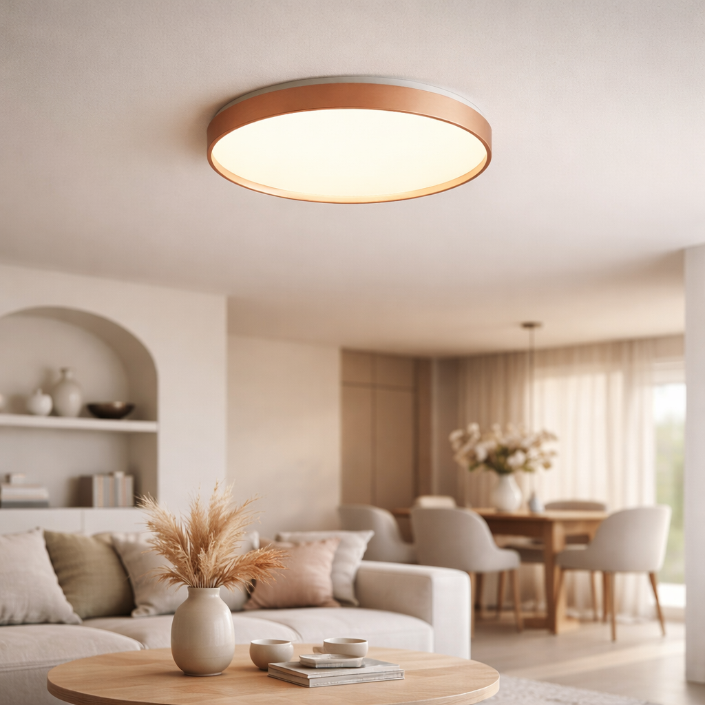 Deckenleuchte LED kreisförmig aus Metall design Dünn
