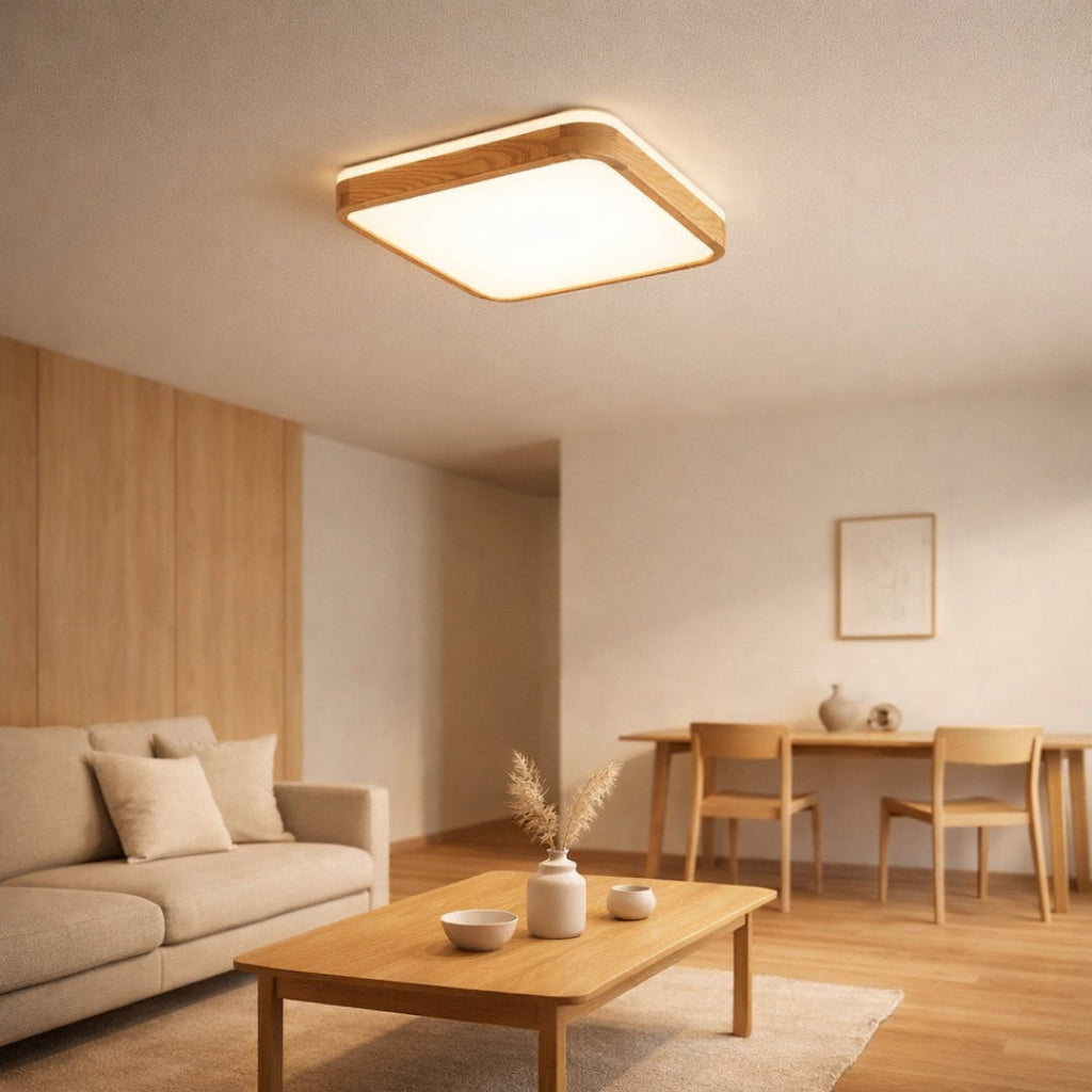 Deckenleuchte Holz LED Design moderne Formen