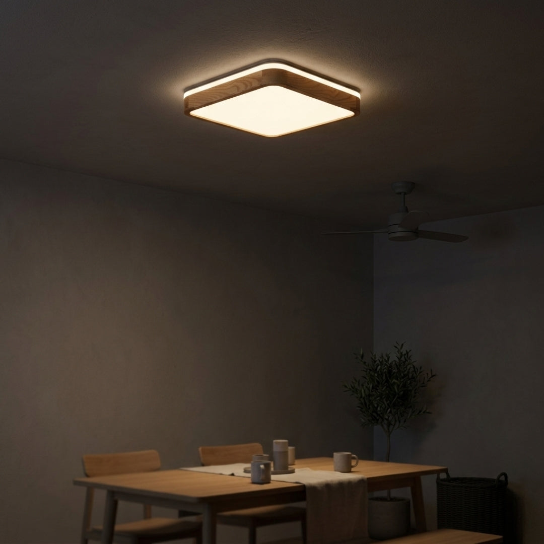 Deckenleuchte Holz LED Design moderne Formen
