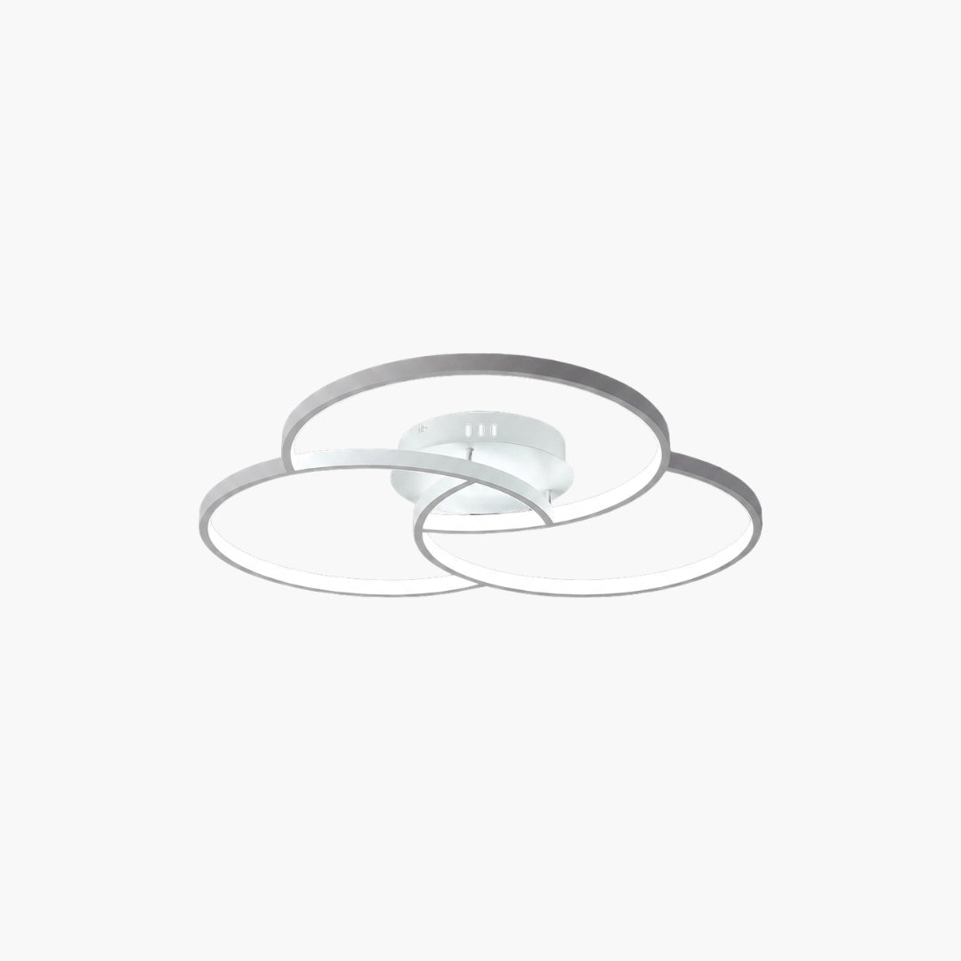 Deckenleuchte LED Design Rosette mit dreifachem Kreis