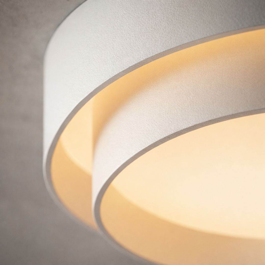 Deckenleuchte Rund mit LED Design modern Weiß