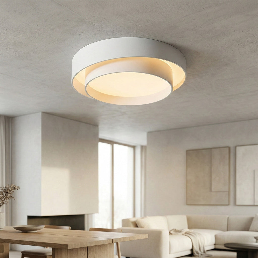 Deckenleuchte Rund mit LED Design modern Weiß