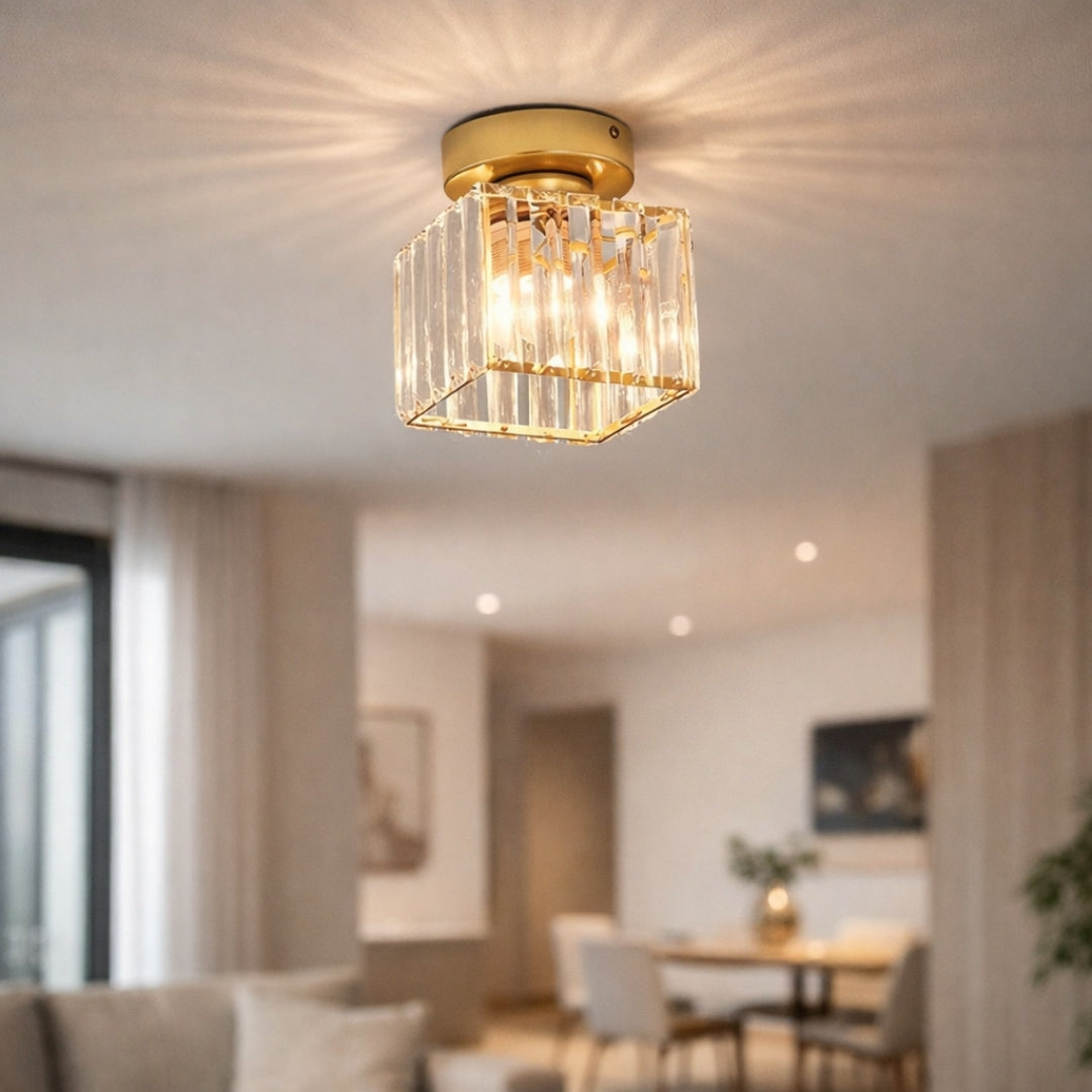 Deckenleuchte aus Kristall Golden Design modern