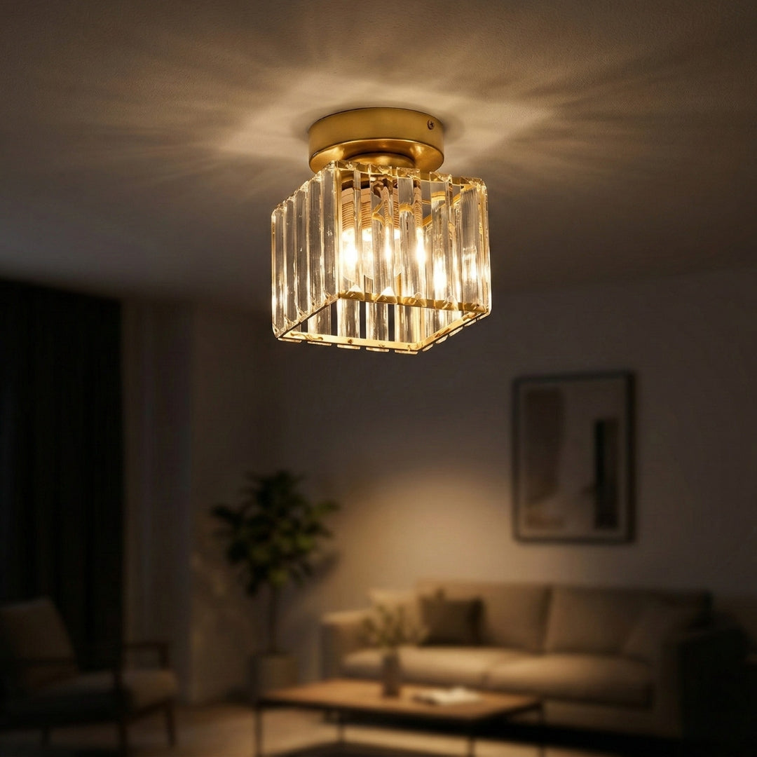 Deckenleuchte aus Kristall Golden Design modern