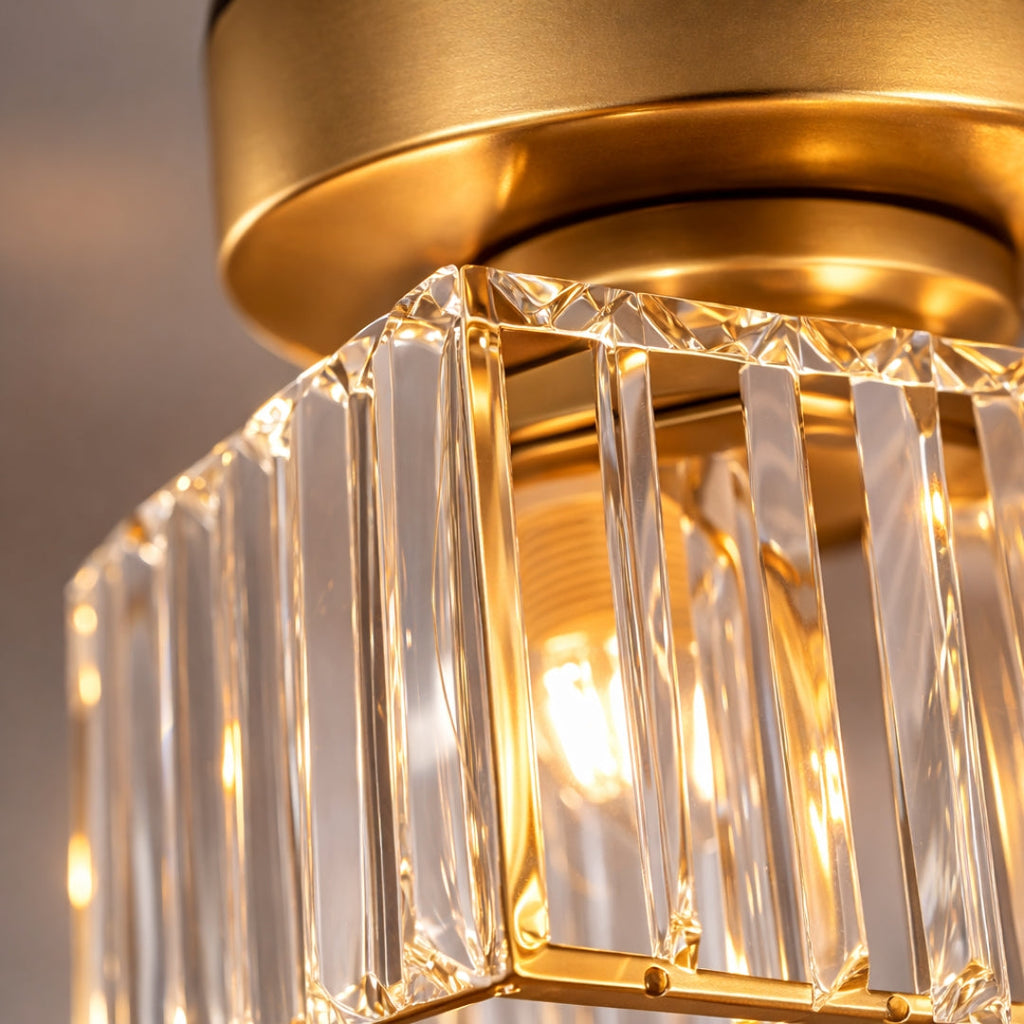 Deckenleuchte aus Kristall Golden Design modern
