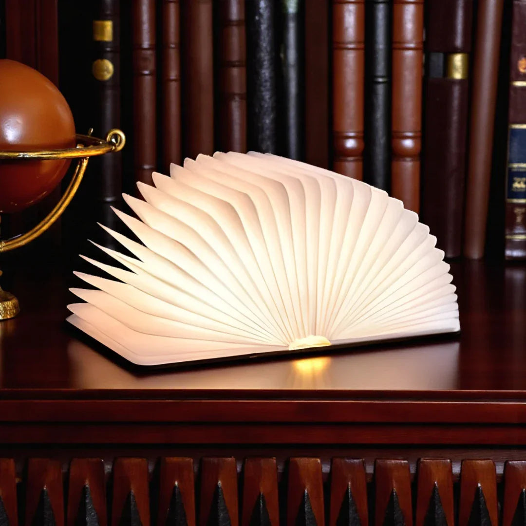 Nachttischlampe Buch