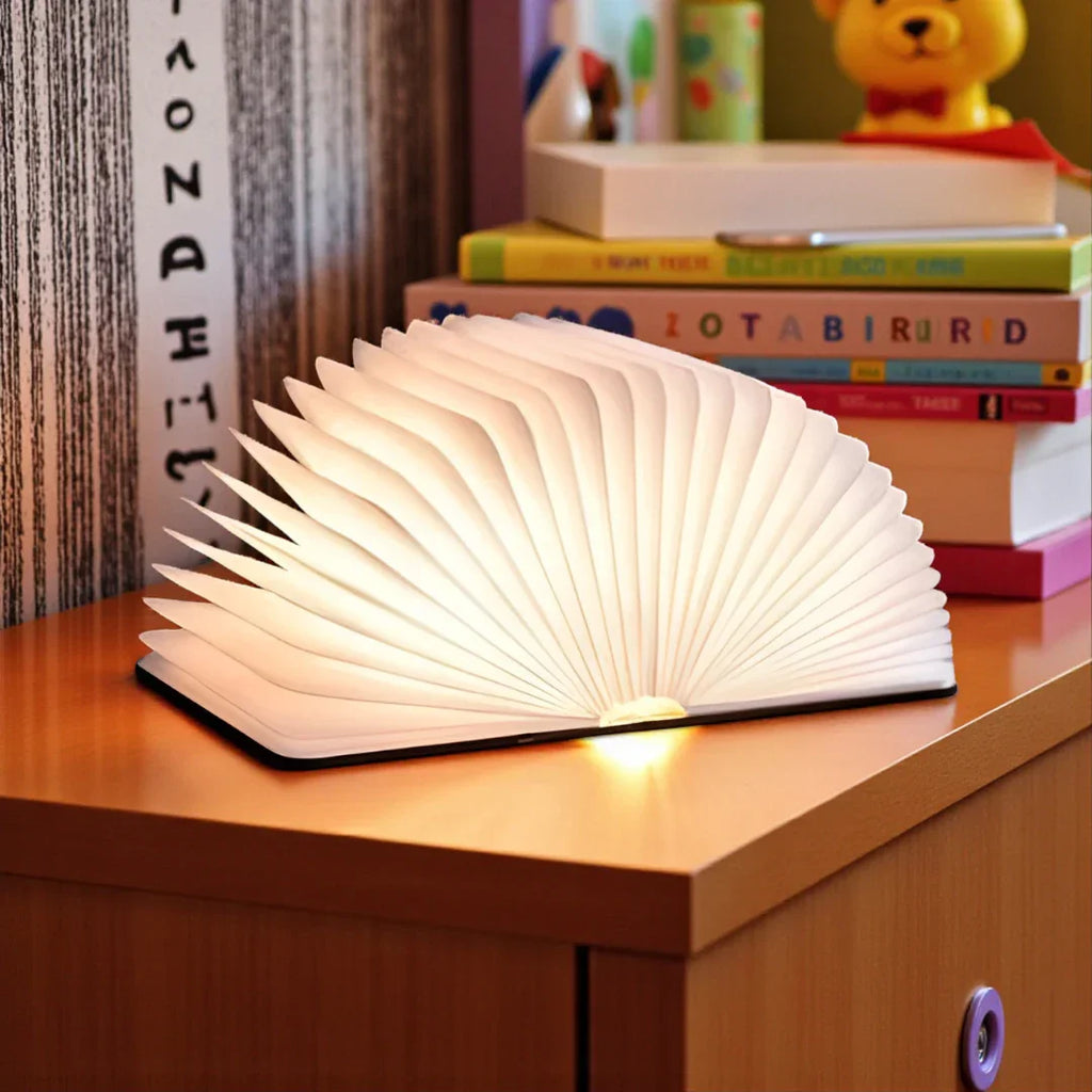 Nachttischlampe Buch