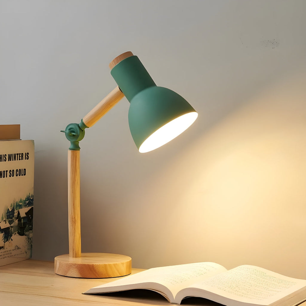 Nachttischlampe Holz Articulée