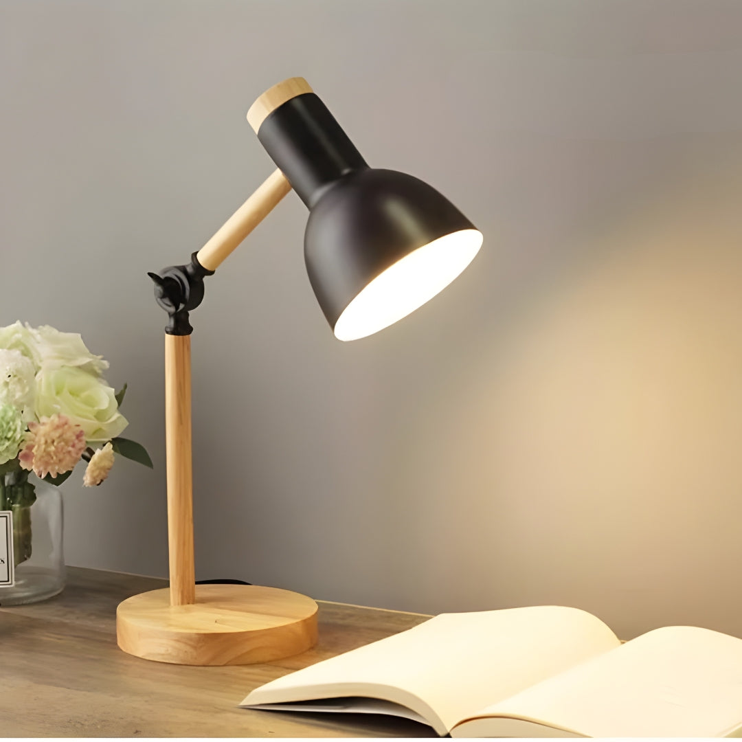 Nachttischlampe Holz Articulée