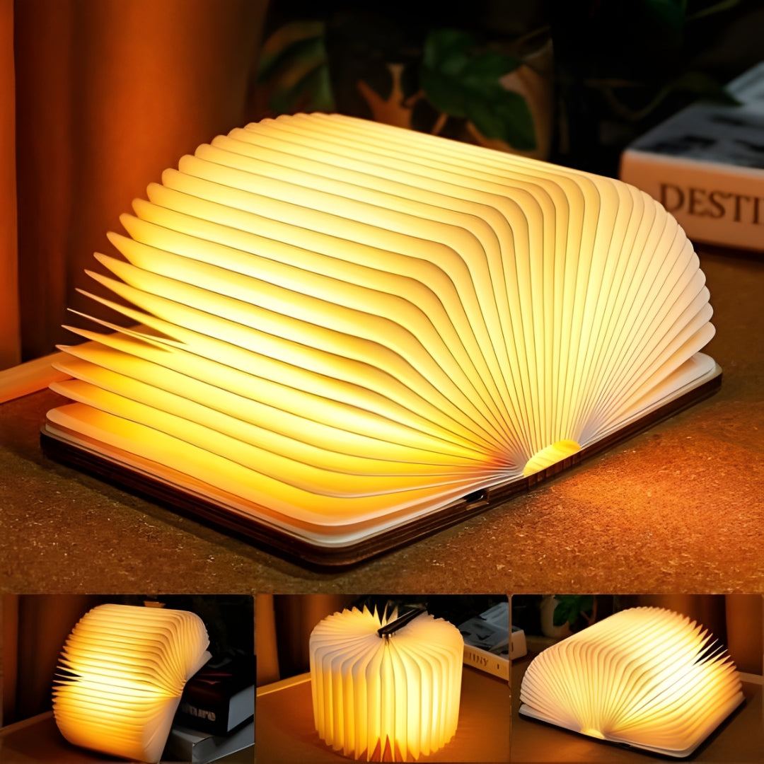 Nachttischlampe Buch