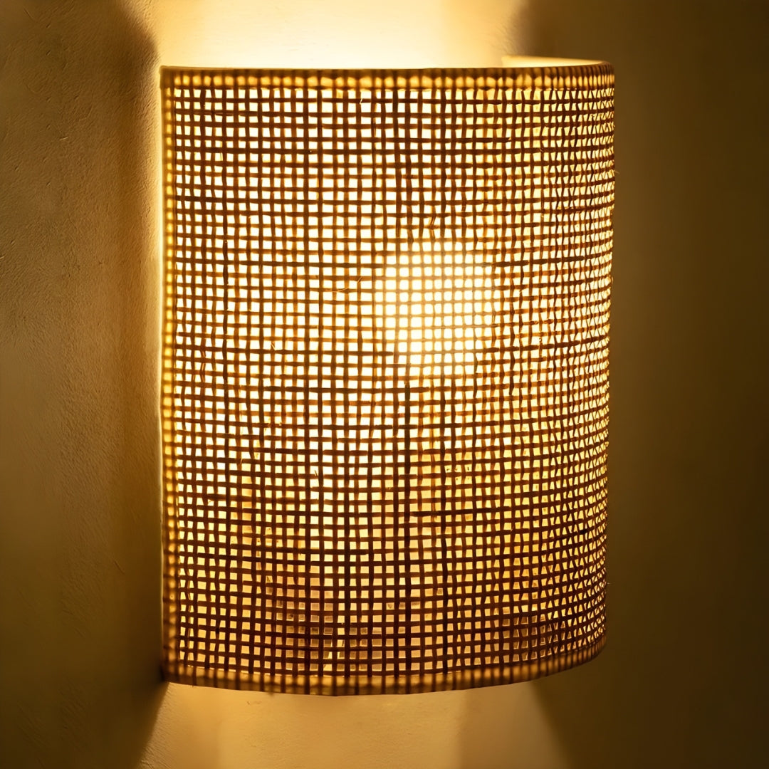 Nachttischlampe Wand Rattan