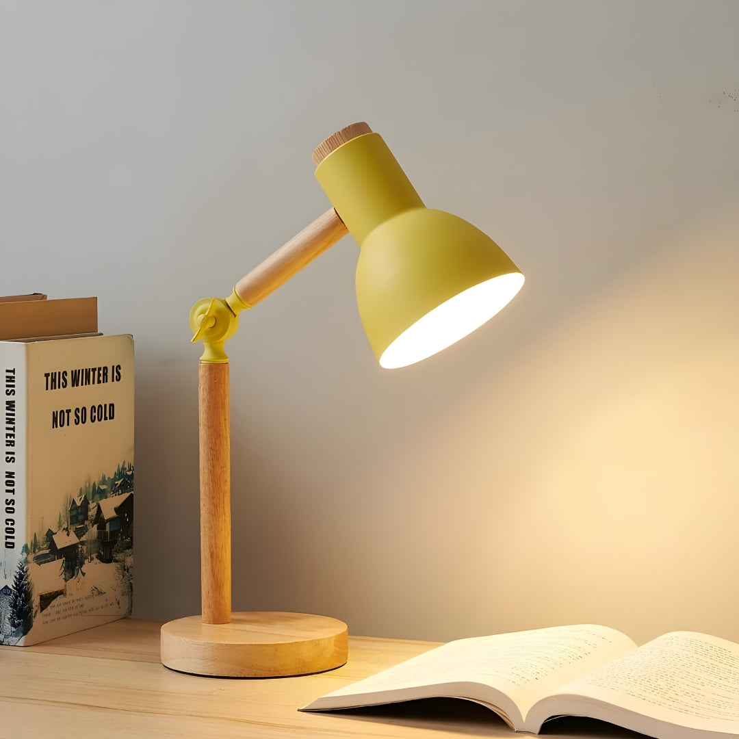 Nachttischlampe Holz Articulée