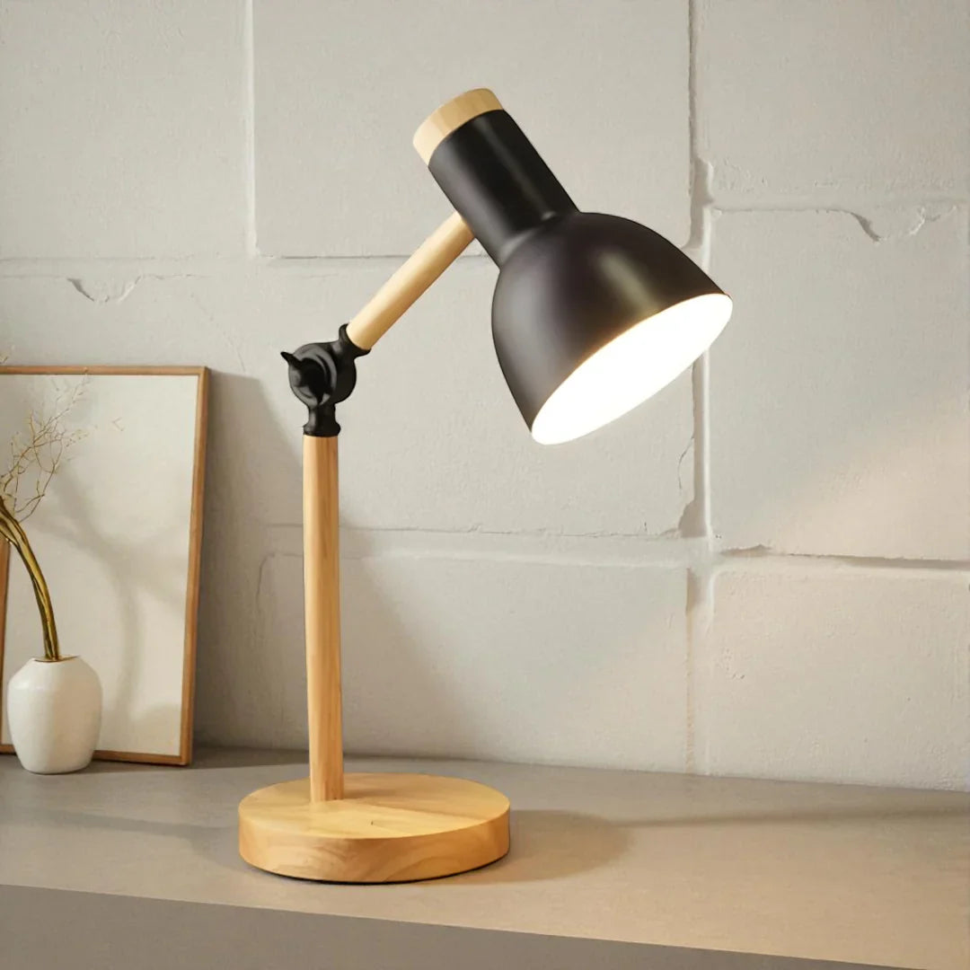 Nachttischlampe Holz Articulée
