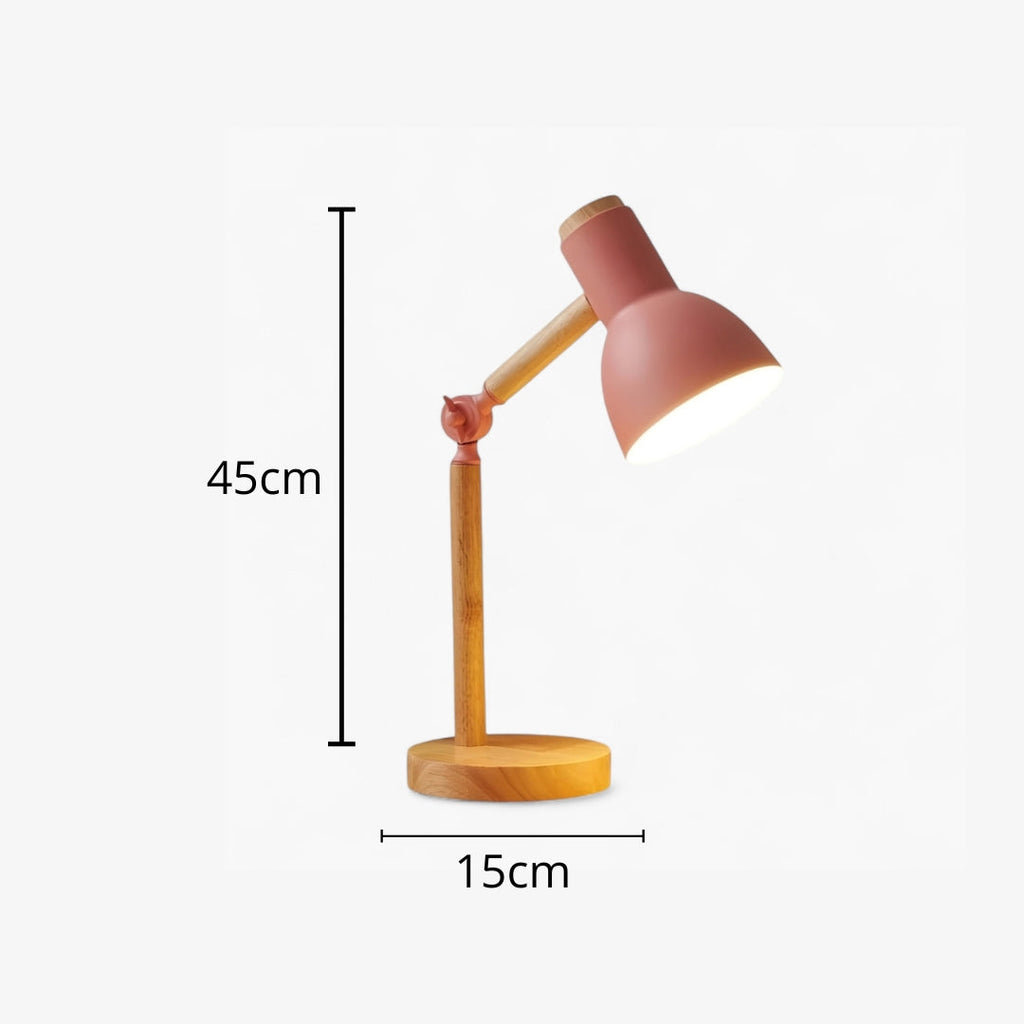 Nachttischlampe Holz Articulée