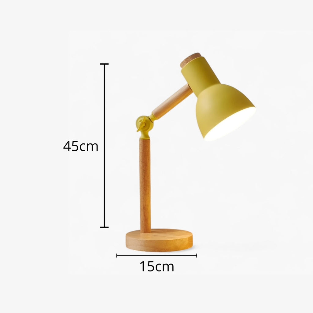 Nachttischlampe Holz Articulée
