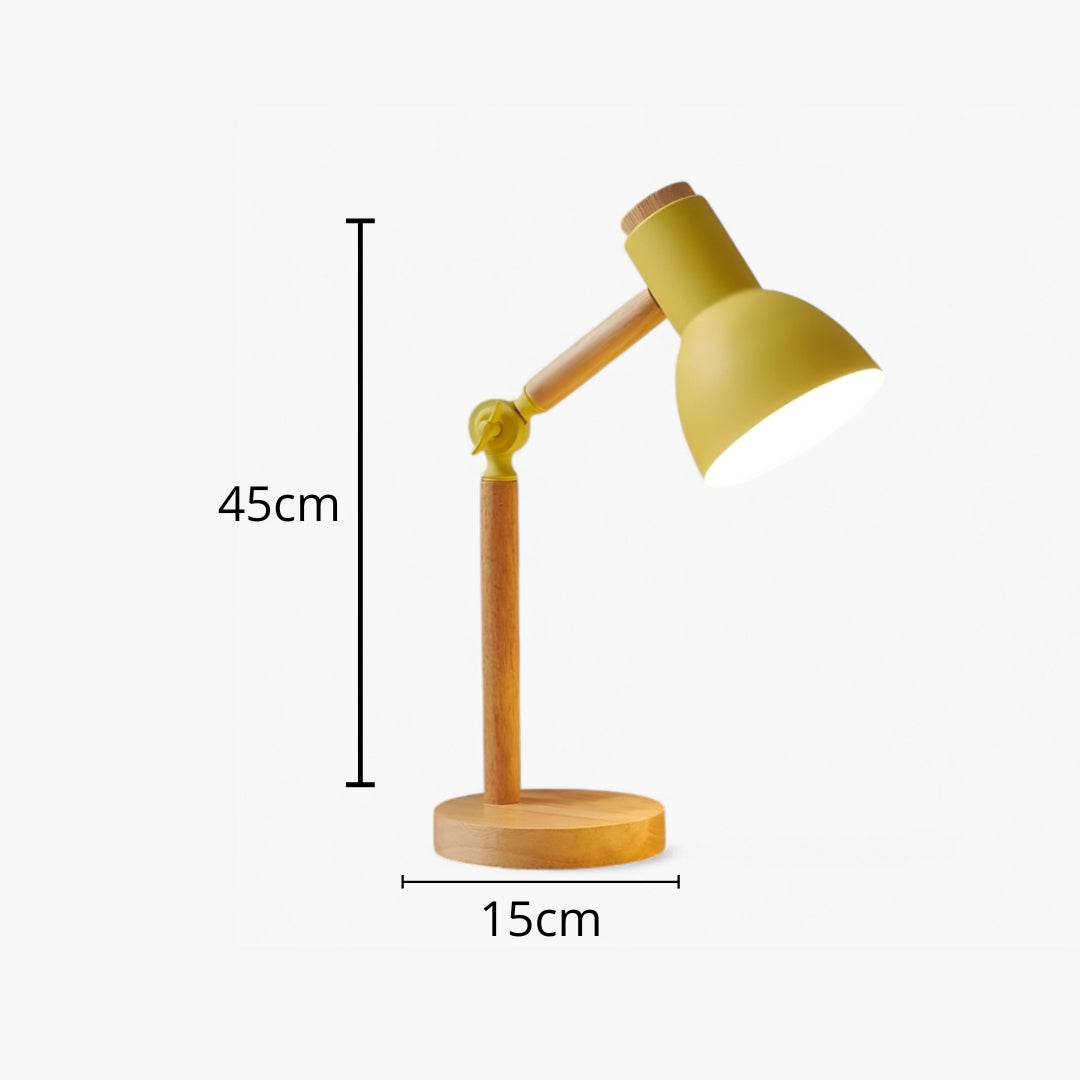 Nachttischlampe Holz Articulée