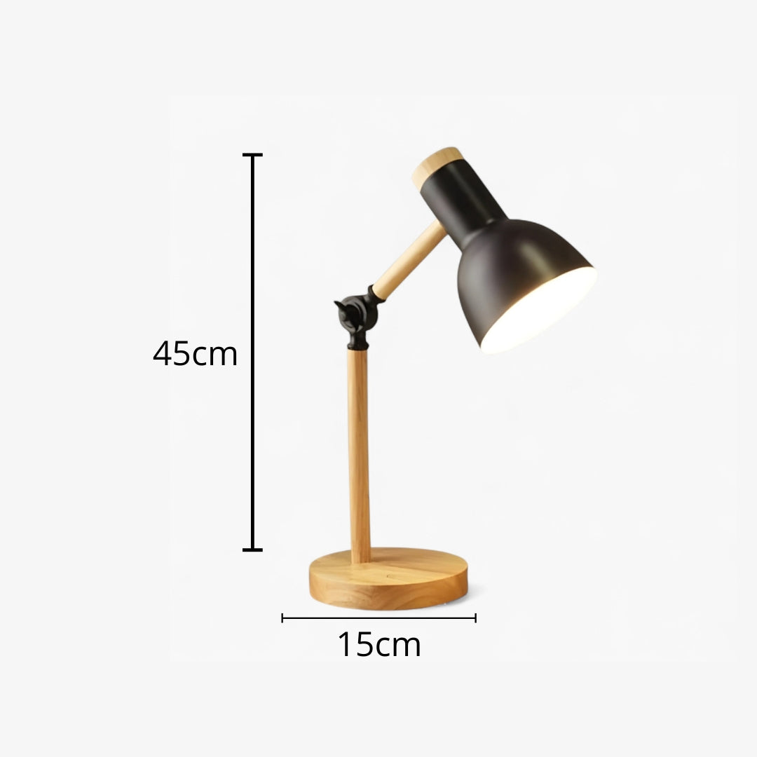 Nachttischlampe Holz Articulée