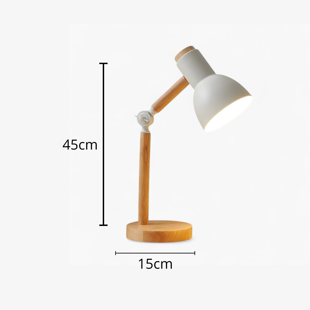 Nachttischlampe Holz Articulée