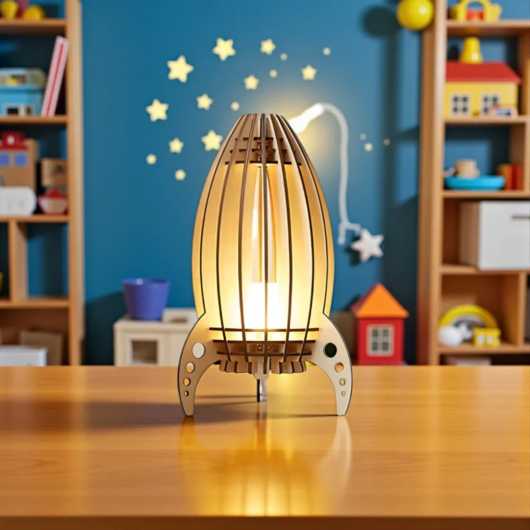 Nachttischlampe Kinder-Rakete