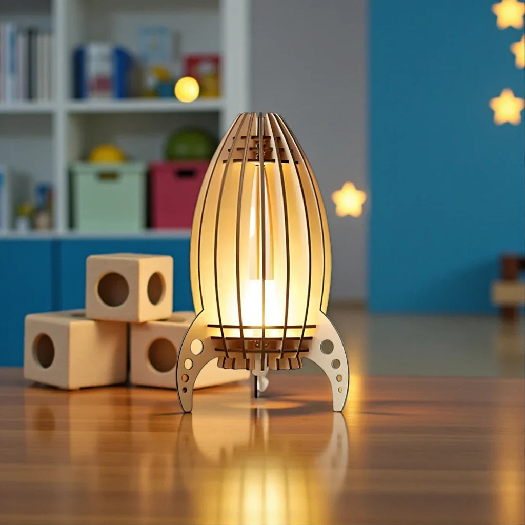Nachttischlampe Kinder-Rakete