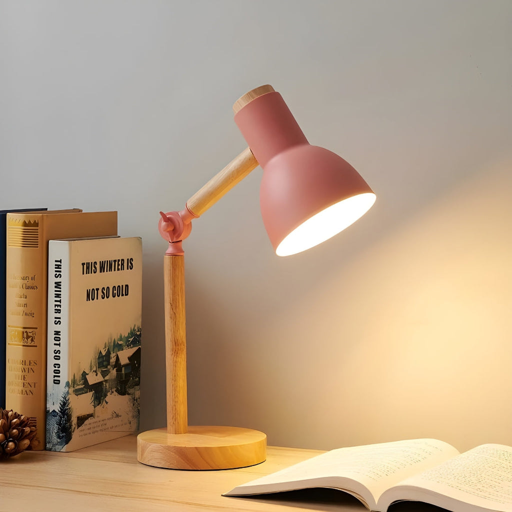 Nachttischlampe Holz Articulée