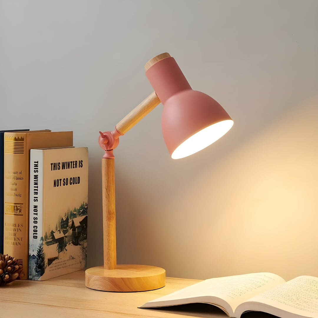 Nachttischlampe Holz Articulée