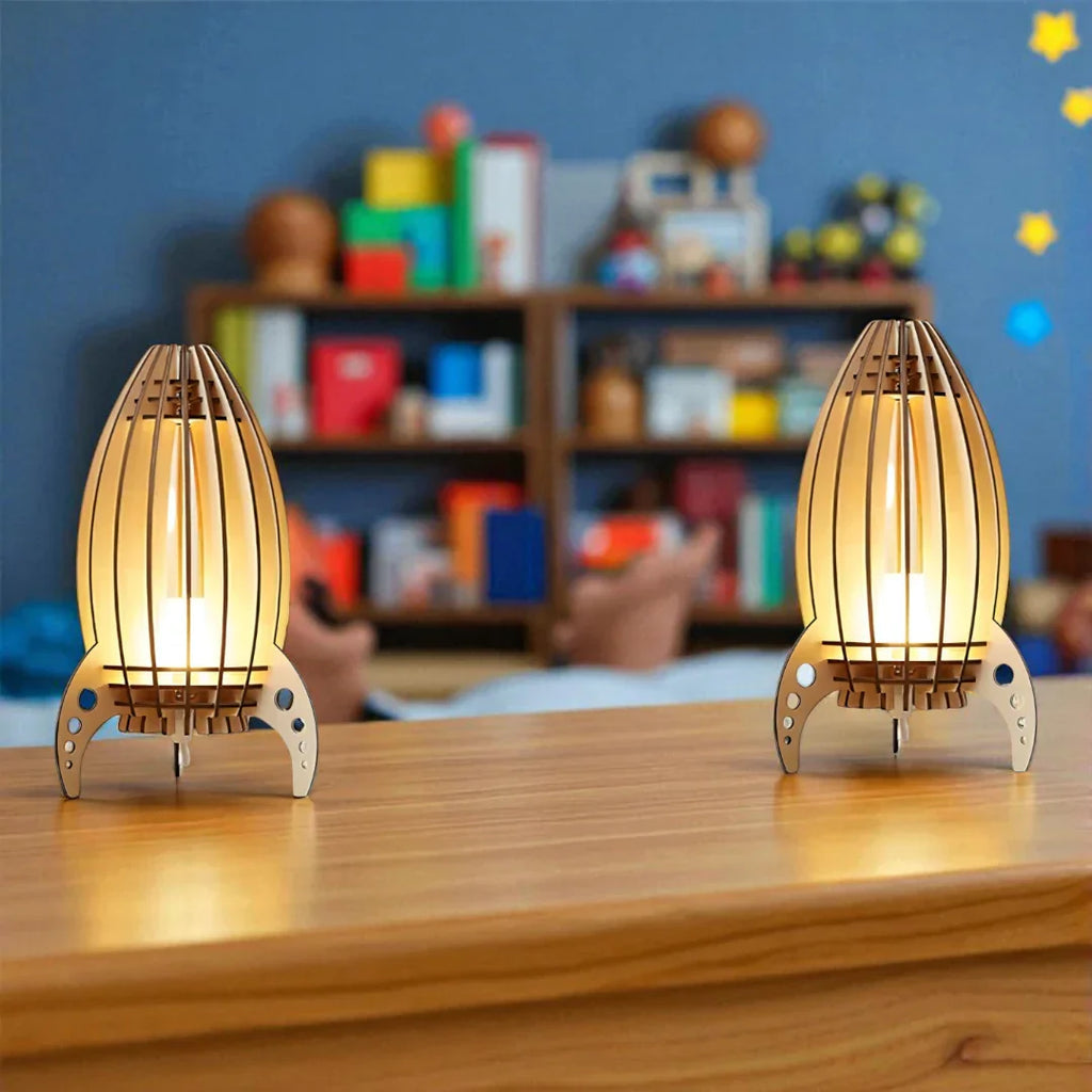 Nachttischlampe Kinder-Rakete