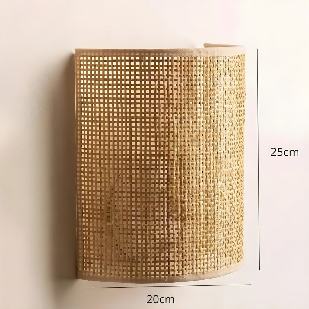 Nachttischlampe Wand Rattan