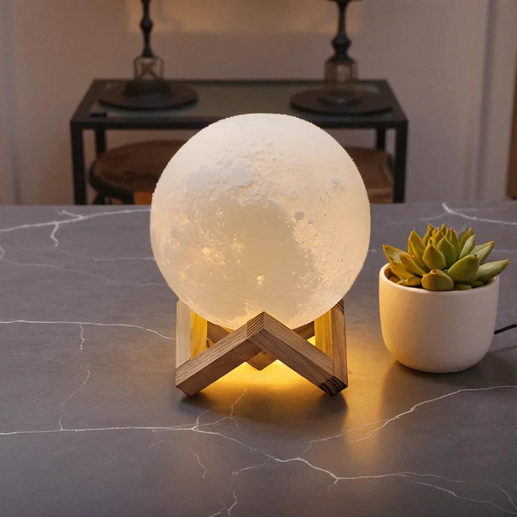 Nachttischlampe in Form von Mond