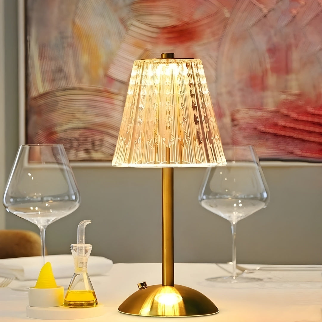 Nachttischlampe Kristall LED