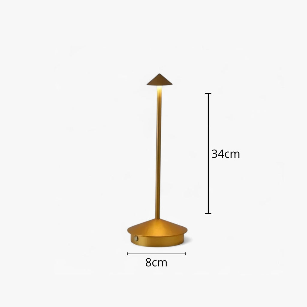 Nachttischlampe aufladbar mit Touch-LED Metall – Classica