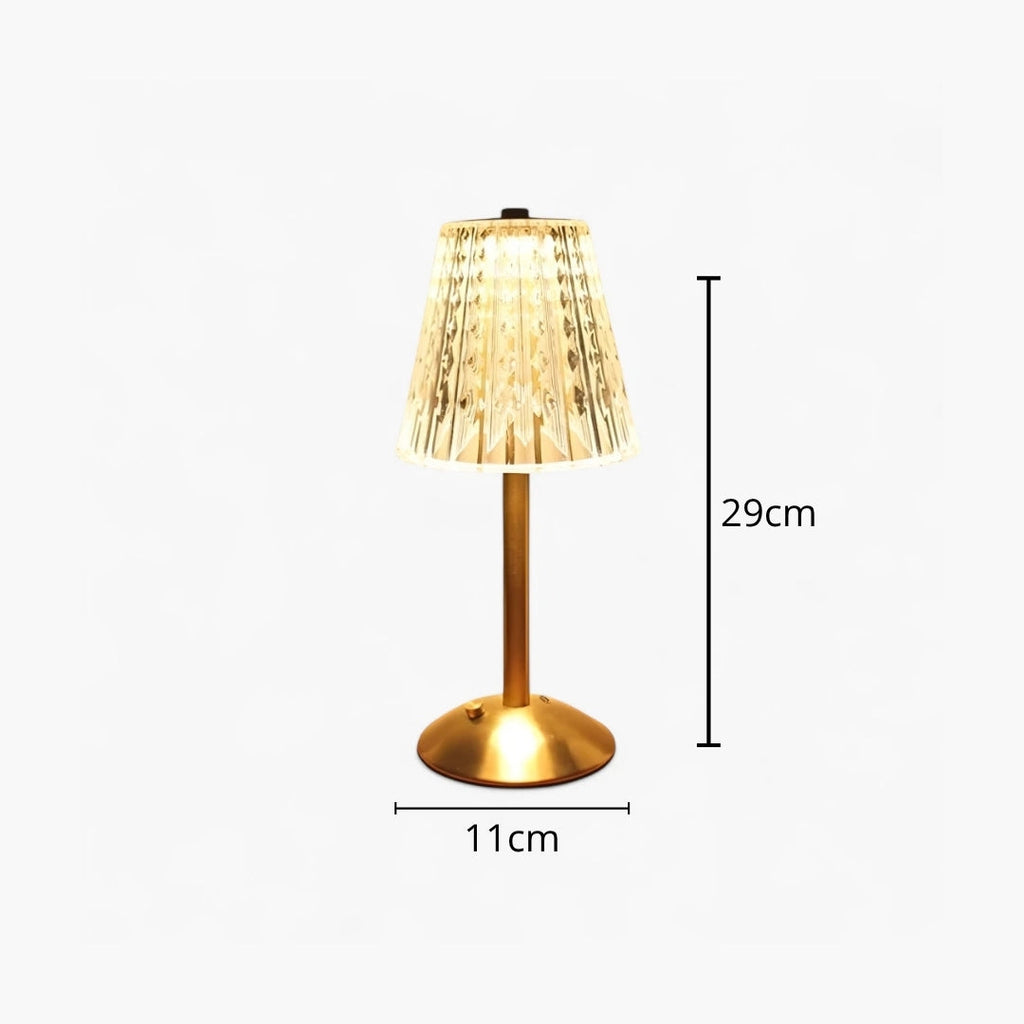 Nachttischlampe Kristall LED