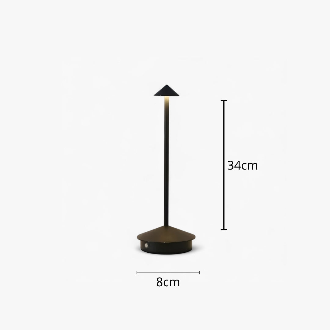 Nachttischlampe aufladbar mit Touch-LED Metall – Classica