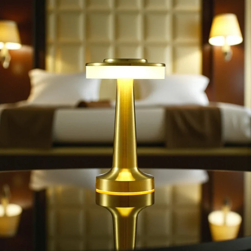 Nachttischlampe Touch Golden