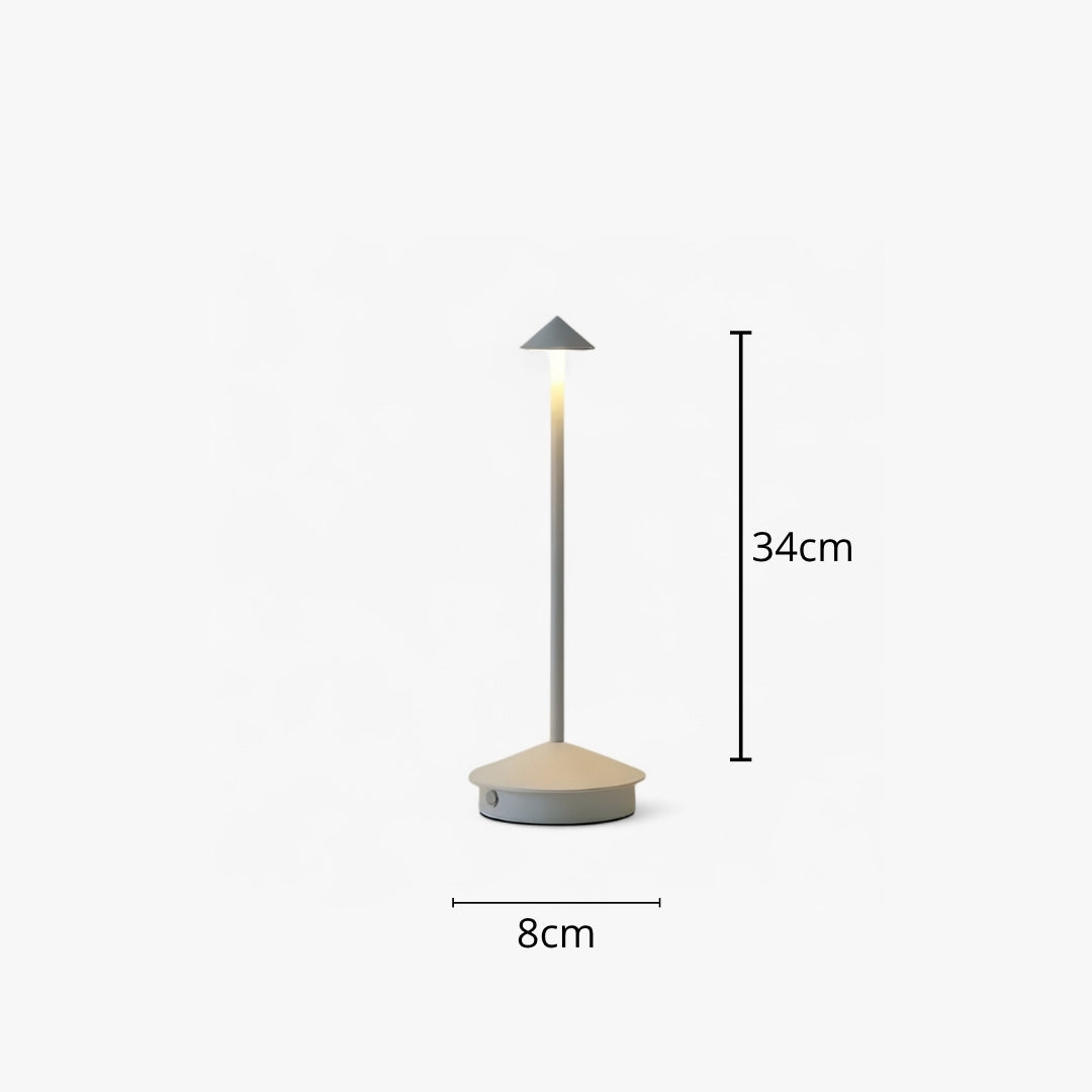 Nachttischlampe aufladbar mit Touch-LED Metall – Classica